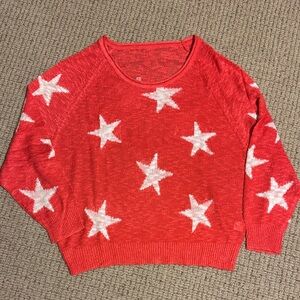 Amazon Red Sweater with White Stars